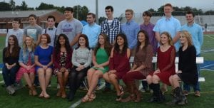 Back row from left to right: (Freshman) Robert Hayes, (Sophomores) Keaton Towe, Quinlan Leach, (Seniors) Tyler Jones, Seth Davis, Trey Campbell, Ben Bruce, Warren Treon, (Juniors) Jacob Gray, Dawson Davenport. Front row from left to right: (Freshman) Morgan Rhodes, (Sophomores) Jessi Decosta, Rachel Versyn, (Seniors) Claudia Bautista, Sarah Collum, Carly Hellerstedt, Edith Mares, Jourdan Speesen, (Juniors) Mary Kate Chapman, Madison Sission