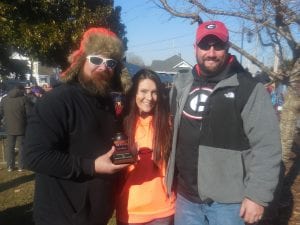 Elliot Wilborn, owner of A2B and chili chef, Megan Fox and David Buchanan