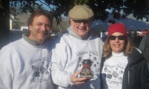 Grandpa Bill's Bill Fry (middle) with chili assistants Bill Friese (left) and Cindy Welch (right)