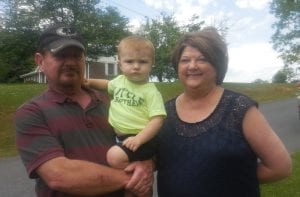 Larry Jo and Shirely Sosebee with grandson Hudson Franklin,