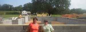 On Saturday, July 23 this was the progress on the house. On Sunday, floors were put in. On Monday, New Oregon UMC began working.
